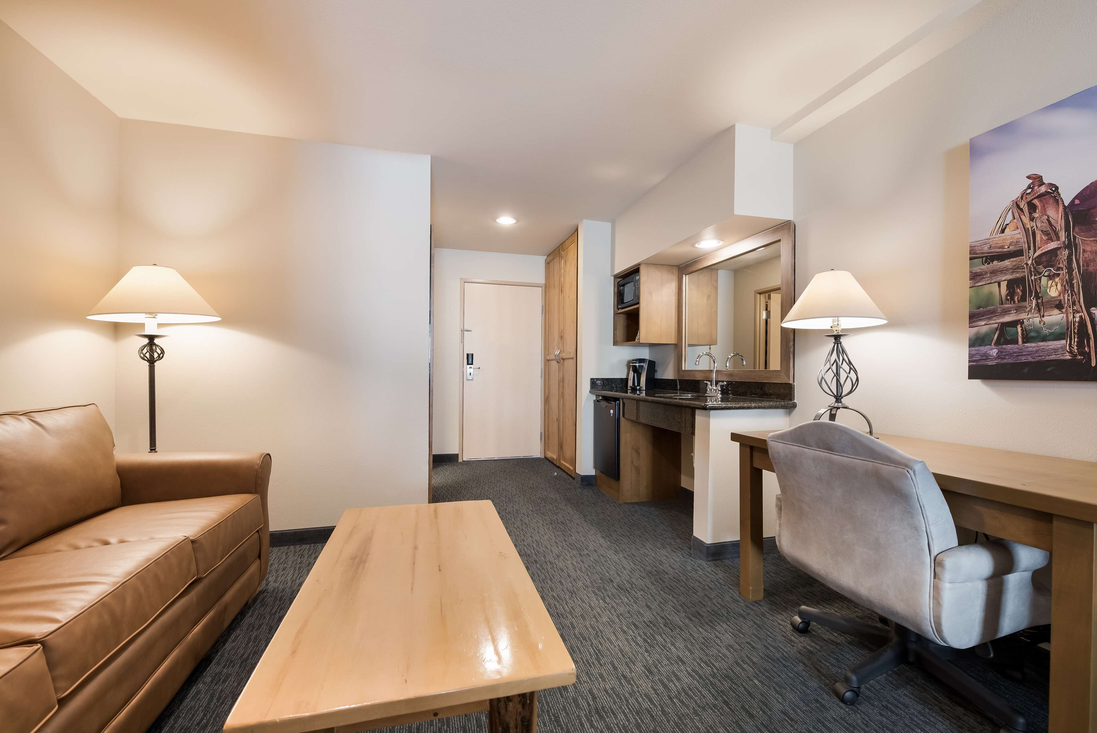 standard room, 2 queen beds, non smoking, refrigerator & microwave (larger room) | 1 bedroom, pillow-top beds, blackout curtains, iron/ironing board