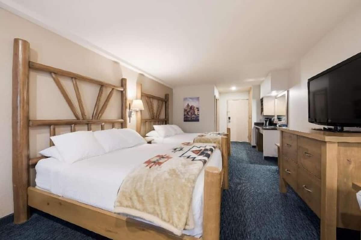 Pillow-top beds, blackout curtains, iron/ironing board