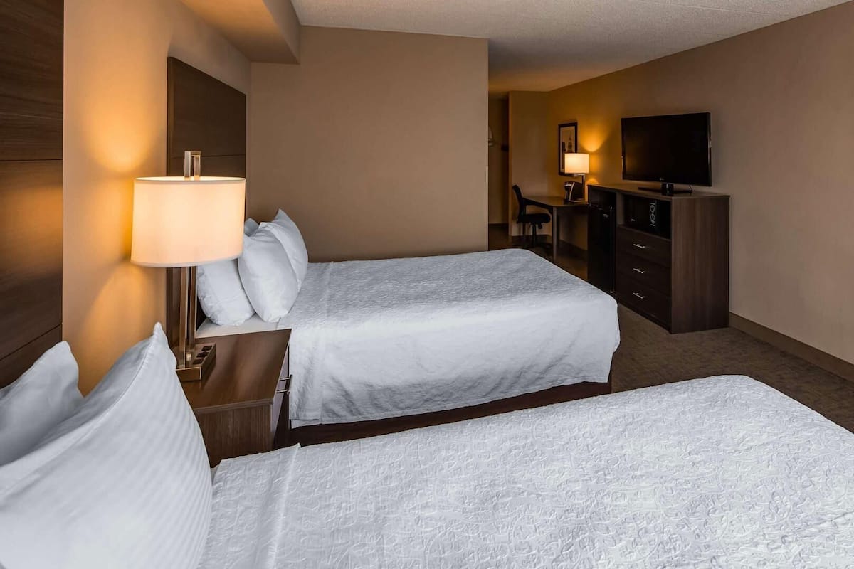 Desk, laptop workspace, iron/ironing board, rollaway beds