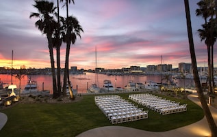 Outdoor wedding area