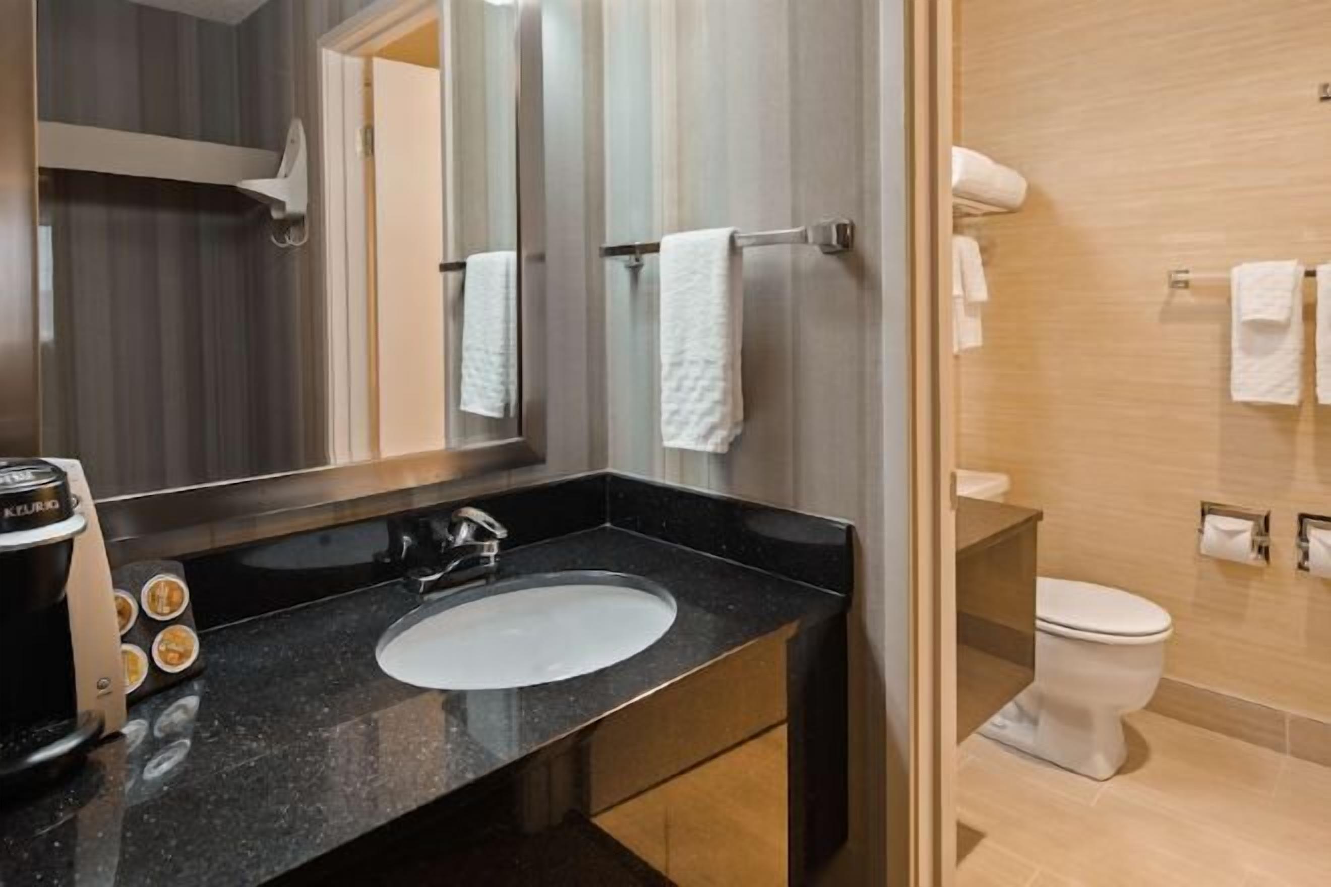 Bathroom | Combined shower/tub, free toiletries, hair dryer, towels