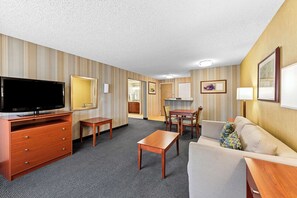 Suite, 1 King Bed, Non Smoking, Refrigerator & Microwave (Living Room) | Premium bedding, pillowtop beds, individually decorated