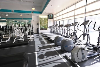 Fitness center at Crystal Beach Suites Miami Oceanfront Hotel