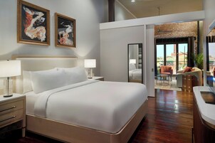 Premium bedding, pillow-top beds, in-room safe, laptop workspace