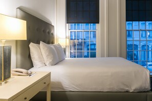 Premium bedding, pillow-top beds, in-room safe, laptop workspace