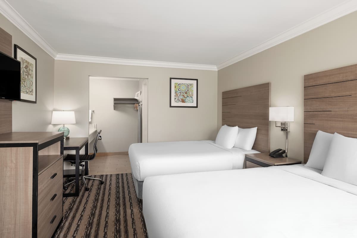 Standard Room, 2 Queen Beds | Desk, blackout drapes, iron/ironing board, WiFi (free)