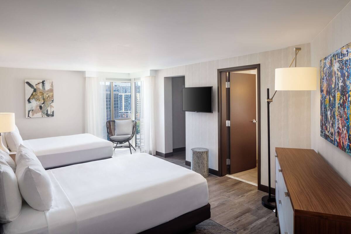 presidential suite, 2 queen beds, non smoking | 1 bedroom, egyptian cotton sheets, premium bedding, down duvets