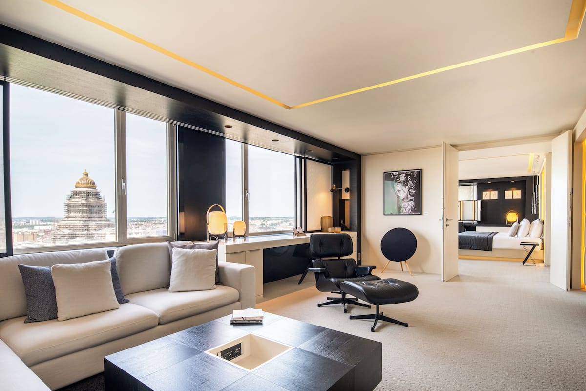 Splendour Suite (lounge access) | 1 غرفة نوم وملاءات من القطن المصري وأغطية فراش متميزة وخزنة داخل الغرفة