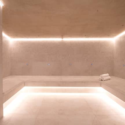 Sauna, steam room, body treatments, hot stone massages