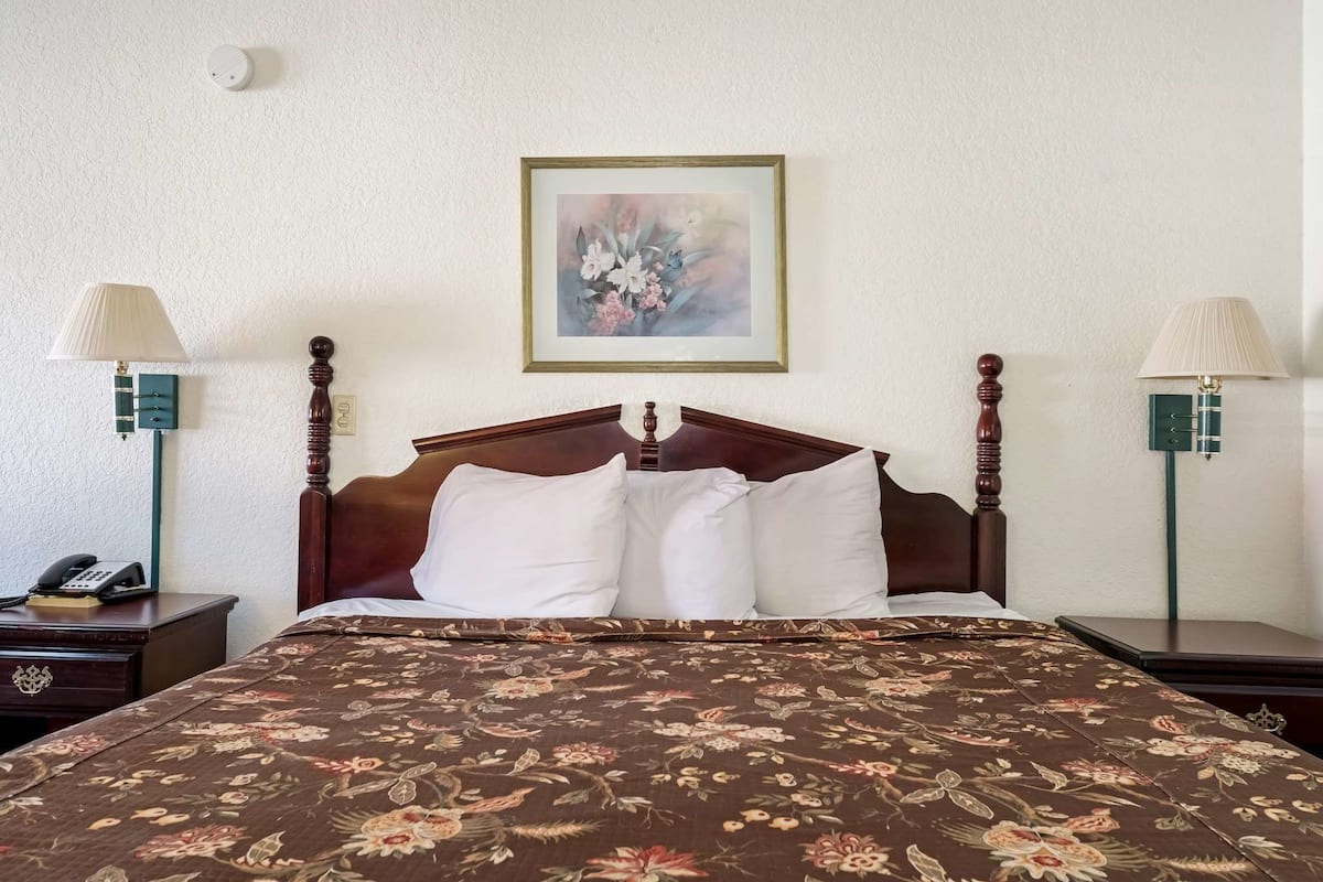Memory-foam beds, in-room safe, desk, iron/ironing board