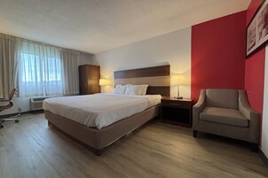 In-room safe, desk, laptop workspace, blackout drapes
