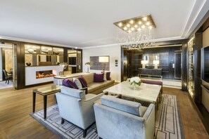 Presidential Suite, 1 King Bed, Non Smoking | Living area | 55-inch Smart TV with digital channels