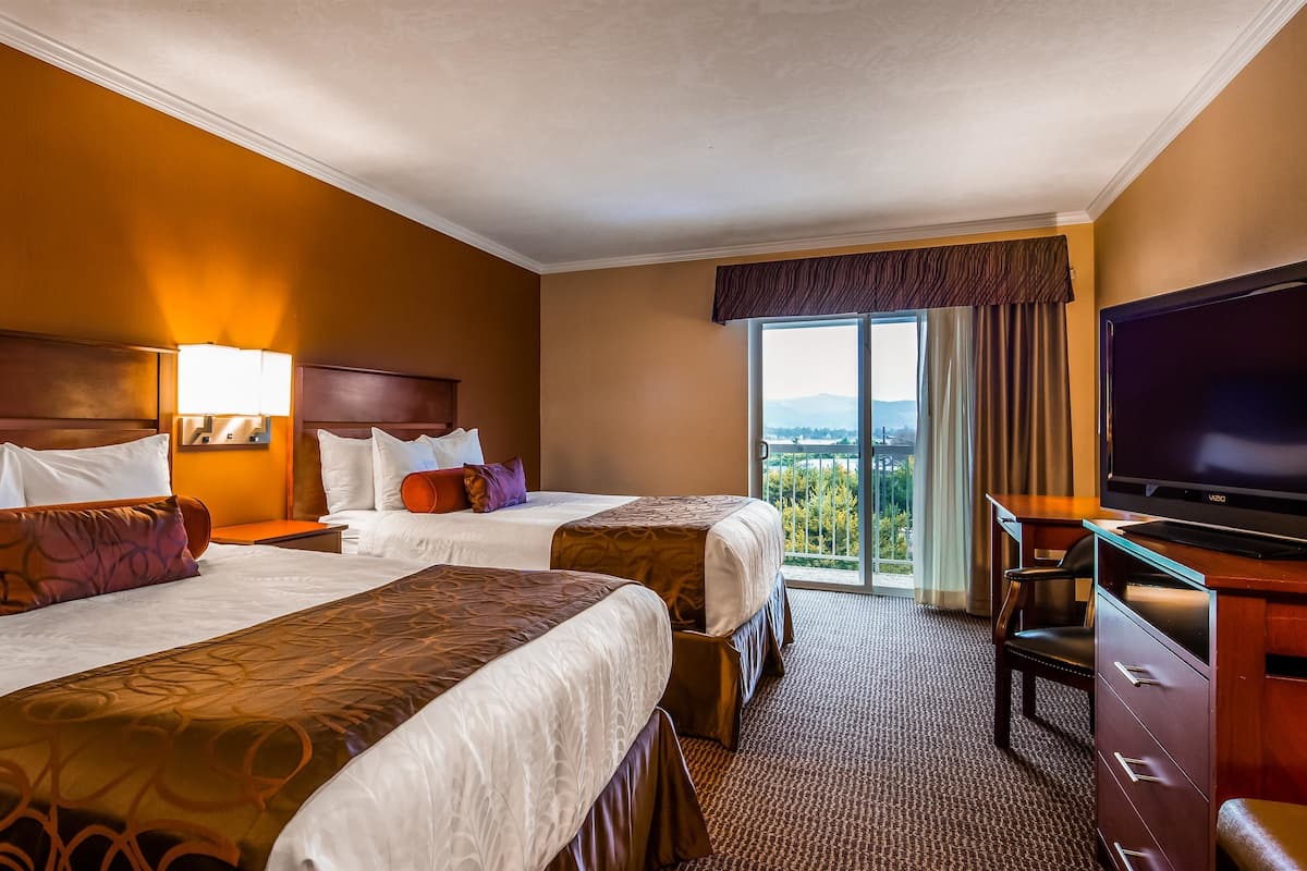 Standard Room, 2 Queen Beds, Non Smoking, Balcony (Fees apply over 2 adults) | 1 bedroom, premium bedding, pillow-top beds, in-room safe