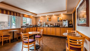 Free daily buffet breakfast