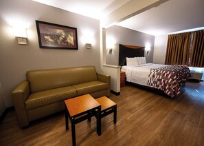Suite, 1 King Bed (Smoke Free) | Desk, laptop workspace, blackout drapes, iron/ironing board - Red Roof Inn & Suites Danville, IL (Danville)
