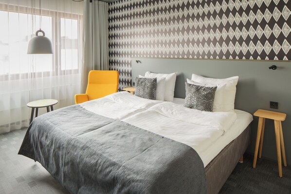 Minibar, in-room safe, desk, blackout curtains