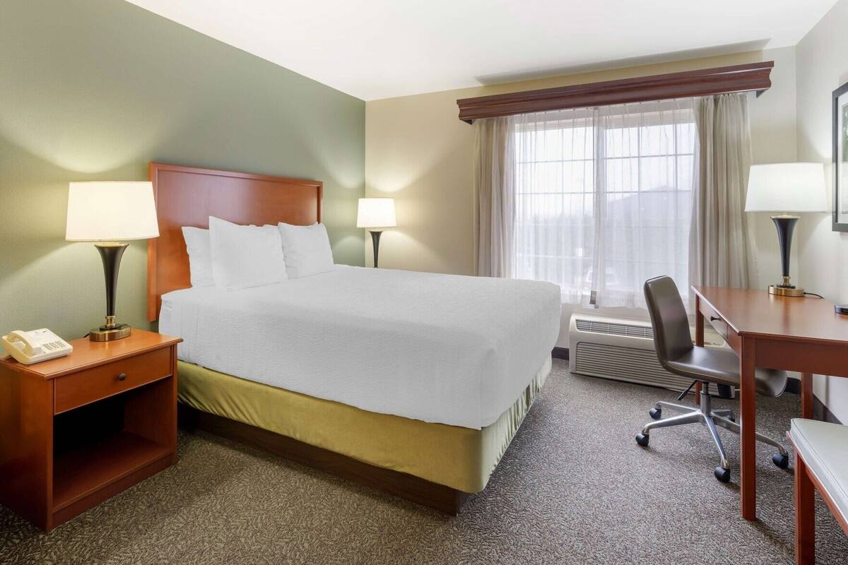Hypo-allergenic bedding available, in-room safe, desk, blackout drapes