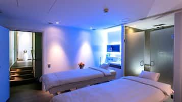 Sauna, bain Ă remous, hammam, soins corporels, gommages corporels