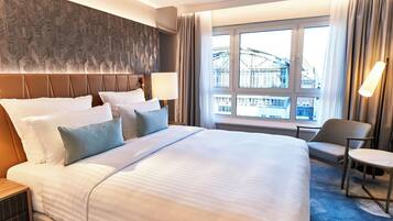 Suíte luxo | Roupas de cama antialérgicas, edredons de pluma