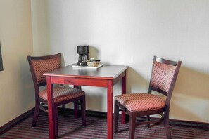 Desk, free WiFi, bed sheets