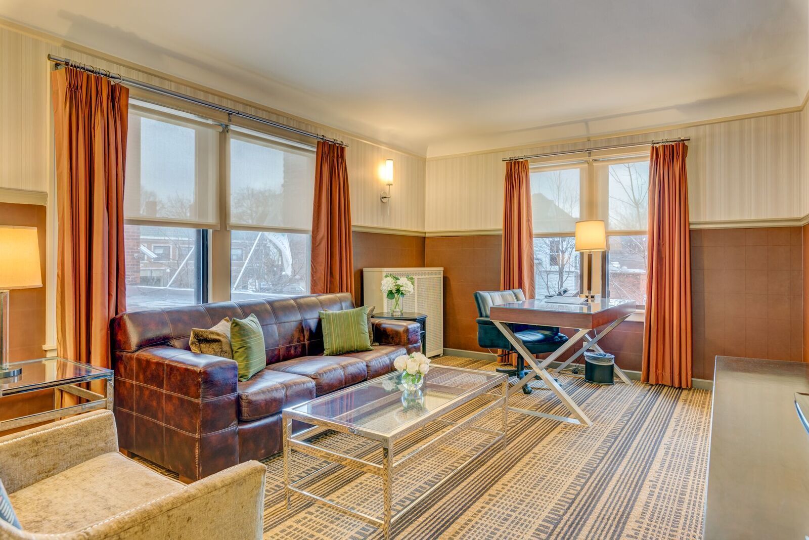 superior suite, 1 king bed | living area | lcd tv