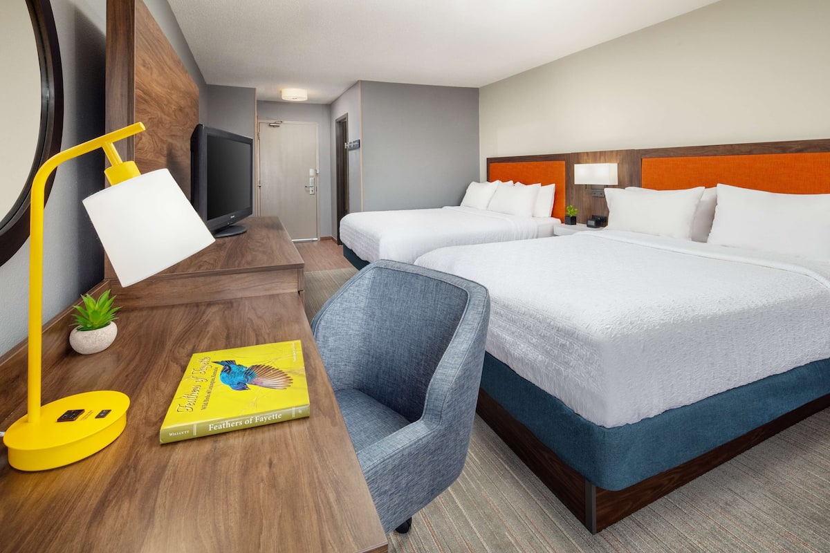 room, 2 queen beds, accessible, non smoking | desk, blackout curtains, free cots/infant beds, rollaway beds