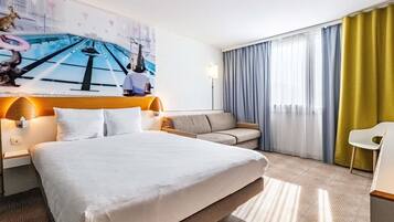 Premium bedding, minibar, in-room safe, desk