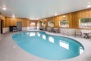 Indoor pool, open 6:00 AM to 11:00 PM, sun loungers