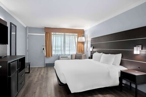 Desk, laptop workspace, iron/ironing board, cots/infant beds