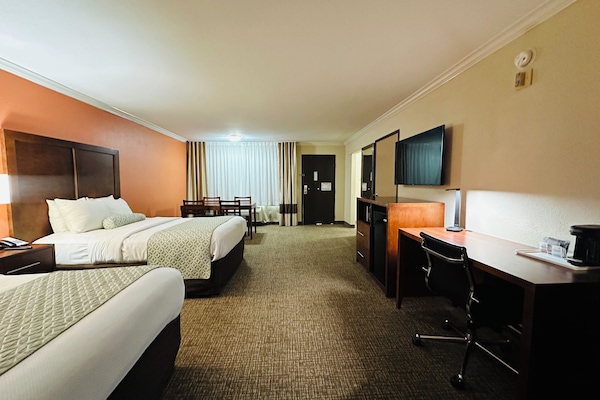 Family Room, 2 Queen Beds, Accessible | Down comforters, pillowtop beds, in-room safe, desk