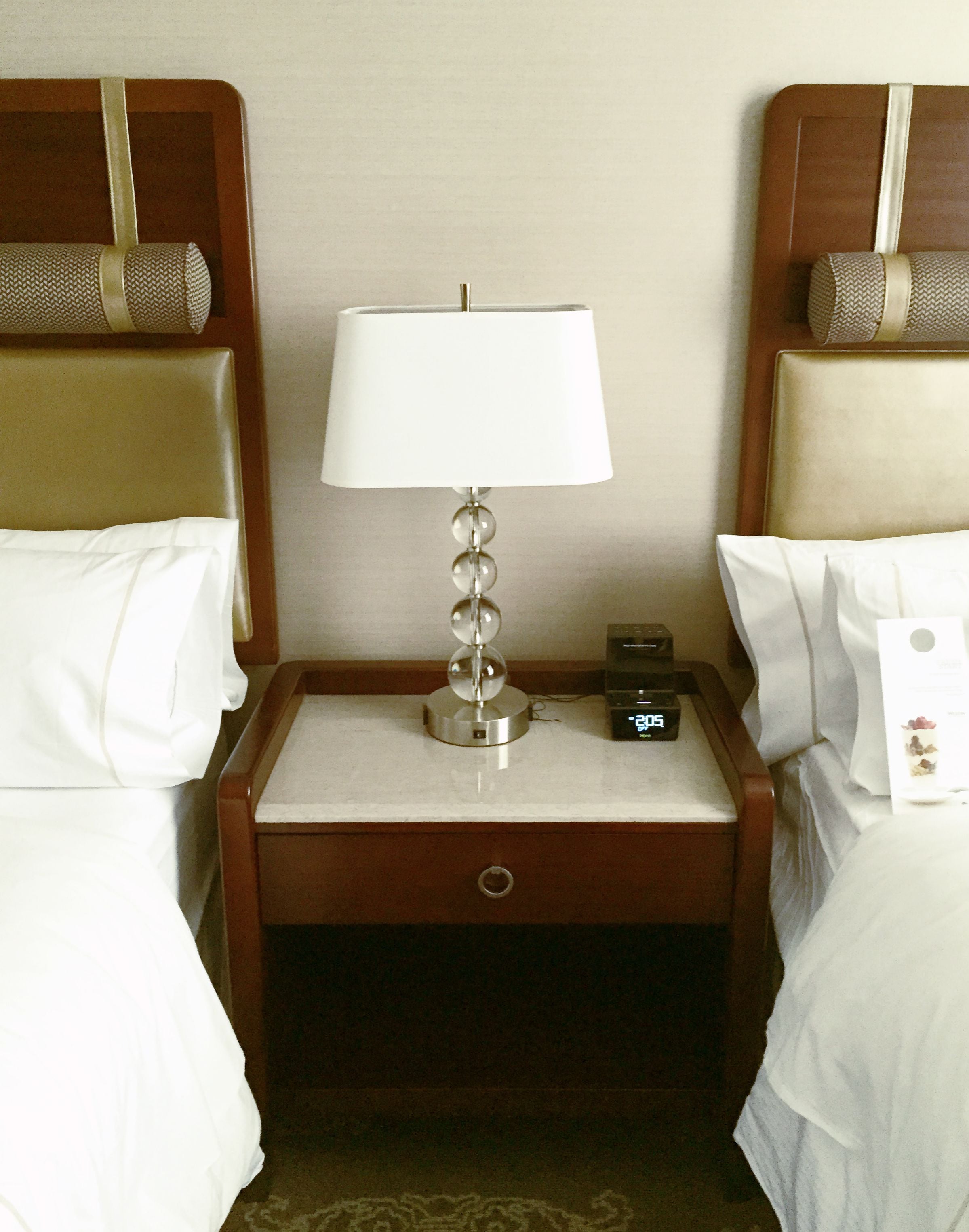 Premium bedding, down comforters, pillowtop beds, in-room safe