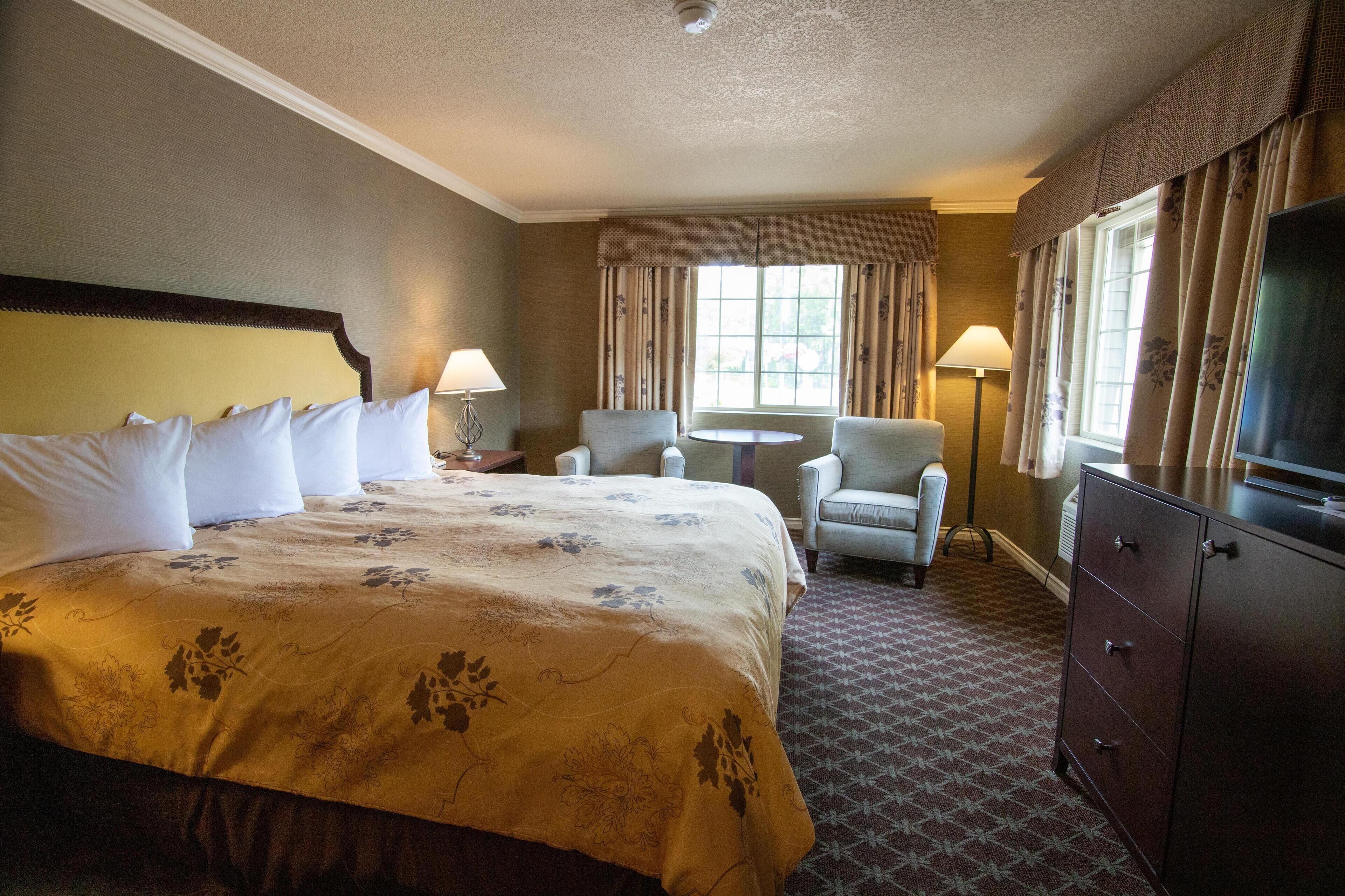 デラックス ルーム キングベッド 1 台 禁煙 (Pet Friendly) | アイロン / アイロン台、WiFi (無料)、ベッドシーツ