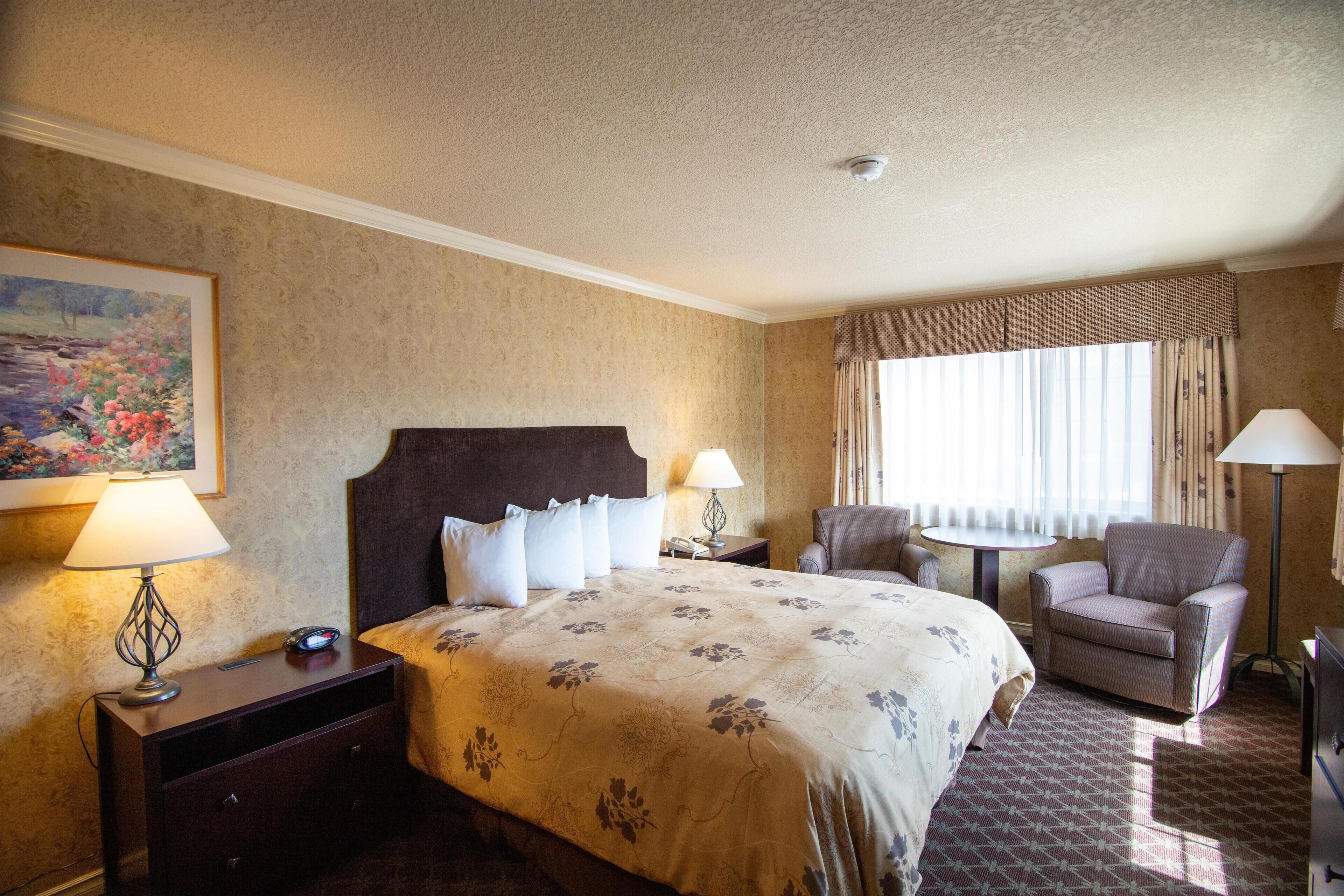 デラックス ルーム キングベッド 1 台 禁煙 | アイロン / アイロン台、WiFi (無料)、ベッドシーツ