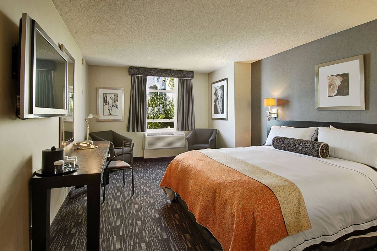 In-room safe, desk, blackout curtains, iron/ironing board