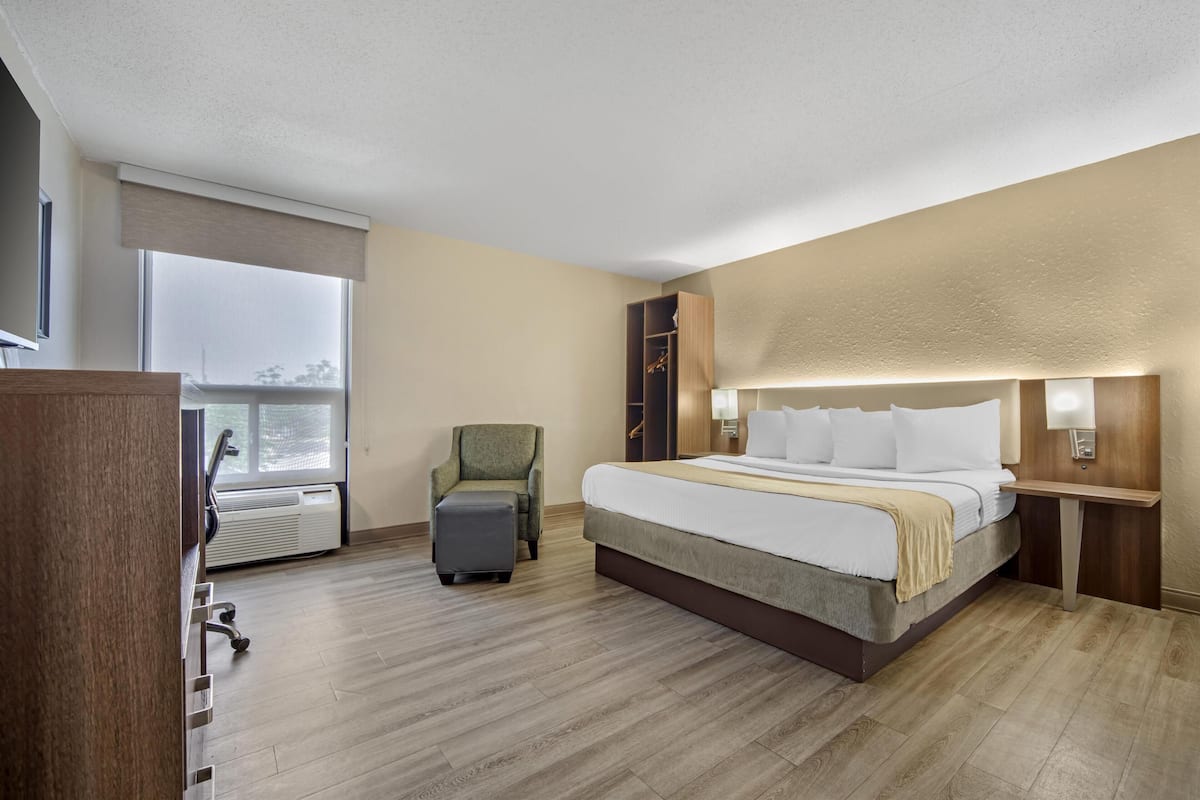 Habitación estándar, 1 cama King size, para no fumadores, hidromasaje | Caja de seguridad en la habitación y escritorio