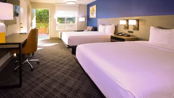 Standard Room, 2 Double Beds, Non Smoking | Pillowtop beds, in-room safe, desk, laptop workspace