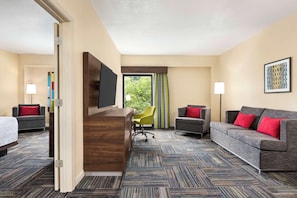 Suite, 1 Bedroom | Living area | 32-inch LCD TV with satellite channels, TV