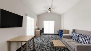 Suite, 1 King Bed, Non Smoking | Pillowtop beds, desk, laptop workspace, blackout drapes