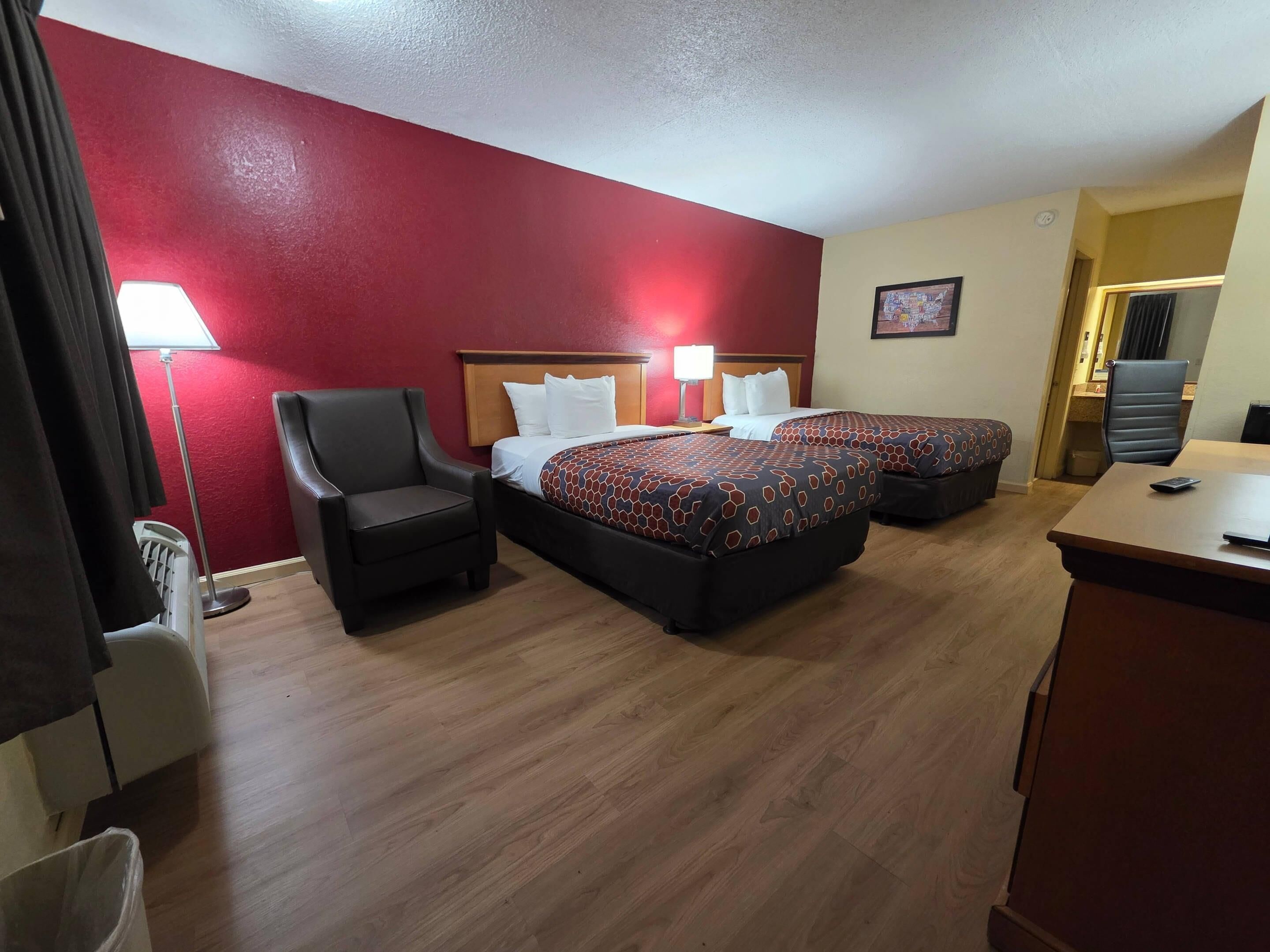 Standard Double Room, 2 Double Beds, Smoking | Desk, iron/ironing board, free WiFi, bed sheets
