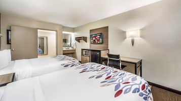 Deluxe Room, 2 Double Beds (Smoke Free) | Desk, blackout curtains, free cots/infant beds, free WiFi