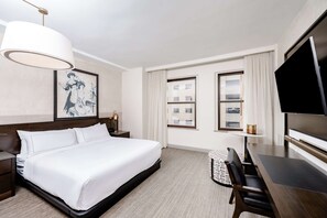 Room, 1 King Bed, Accessible, Bathtub | Premium bedding, laptop workspace, iron/ironing board