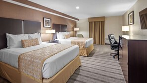 Desk, blackout drapes, iron/ironing board, free WiFi