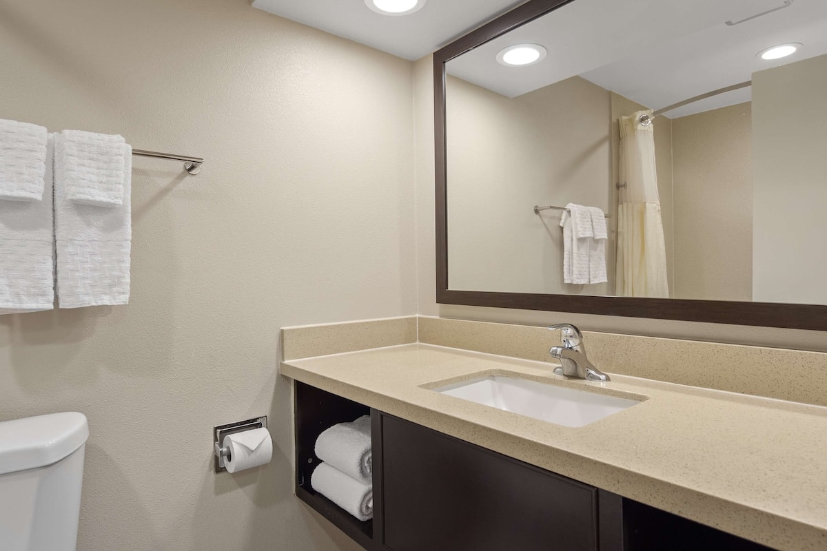 desk, blackout curtains, iron/ironing board, free wifi