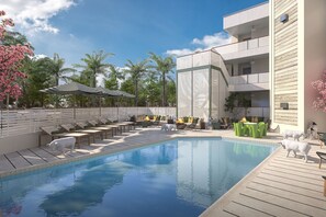 Hồ bơi ngoài trời, mở cửa từ 8:00 đến 21:00, dù/ô trên bãi biển/hồ bơi