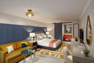 Premium bedding, down comforters, in-room safe, desk