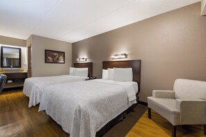 Deluxe Room, 2 Double Beds (Smoke Free) | Blackout drapes, iron/ironing board, free WiFi, bed sheets