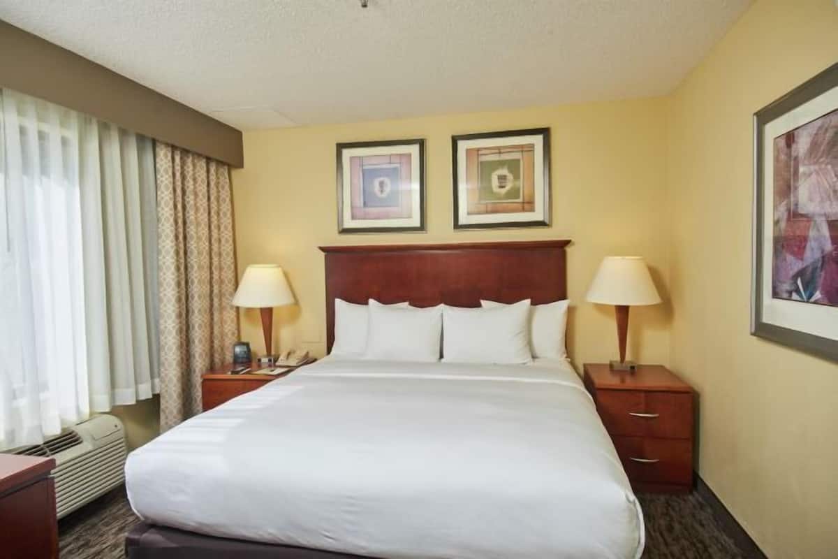 Premium bedding, down duvets, pillow-top beds, in-room safe