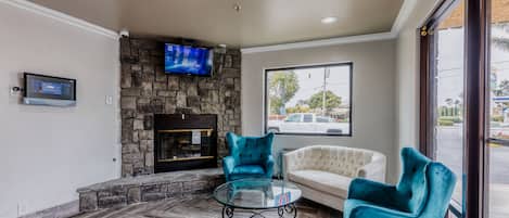 Siddeområde i lobbyen