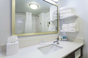 Free toiletries, hair dryer, towels, soap
