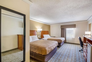 Room, 2 Queen Beds, Accessible, Non Smoking | In-room safe, desk, iron/ironing board, free cribs/infant beds